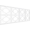 Ekena Millwork Set of Four Panels for 94 1/2"W x 36 1/4"H Lakewood Fretwork Wainscot Wall Paneling WPKP18X01X47LWD - alternate 1